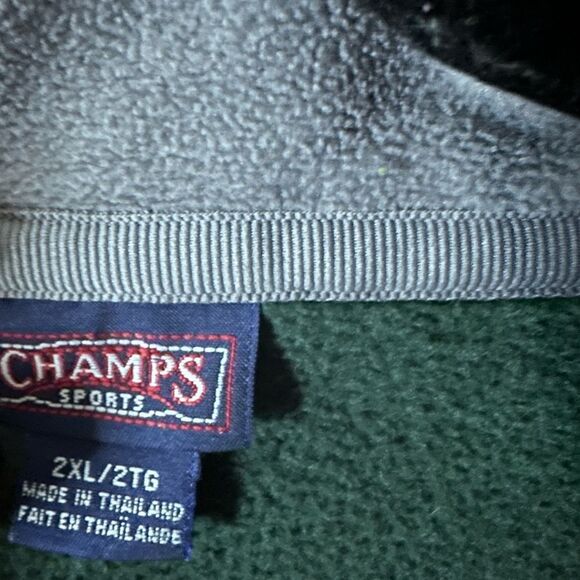 Champs Men Long Sleeve fleece  Size 2XL Green - Picture 4 of 5